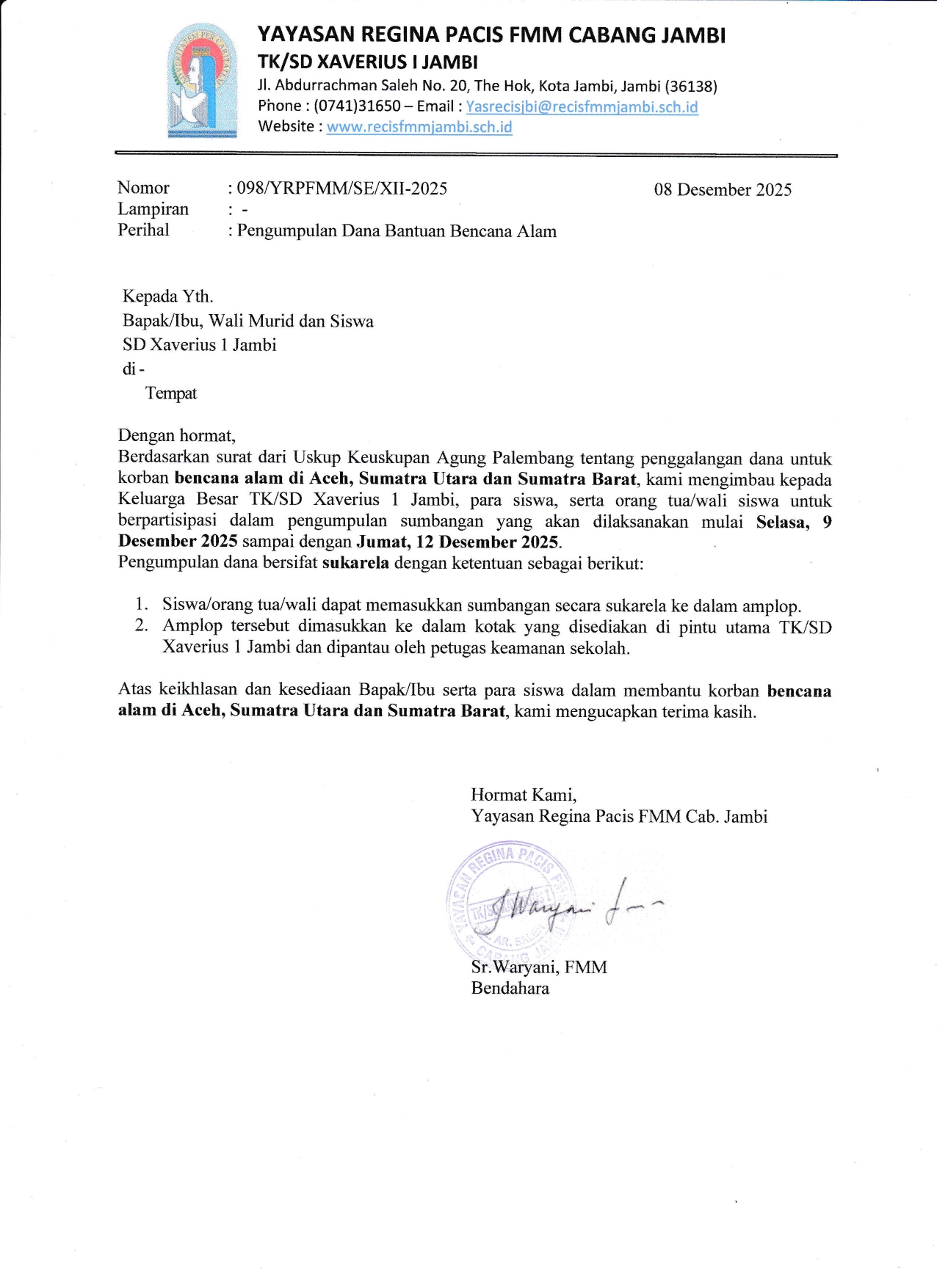 Pengumpulan Dana Bantuan Bencana Alam di Aceh, Sumut dan Sumbar_page-0001